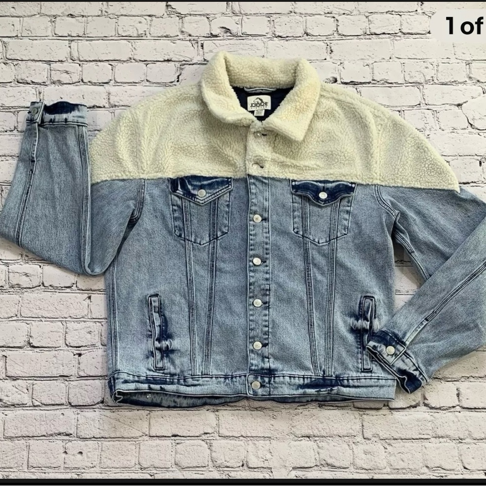 New Jordache vintage unisex Sherpa Jean jacket size XL